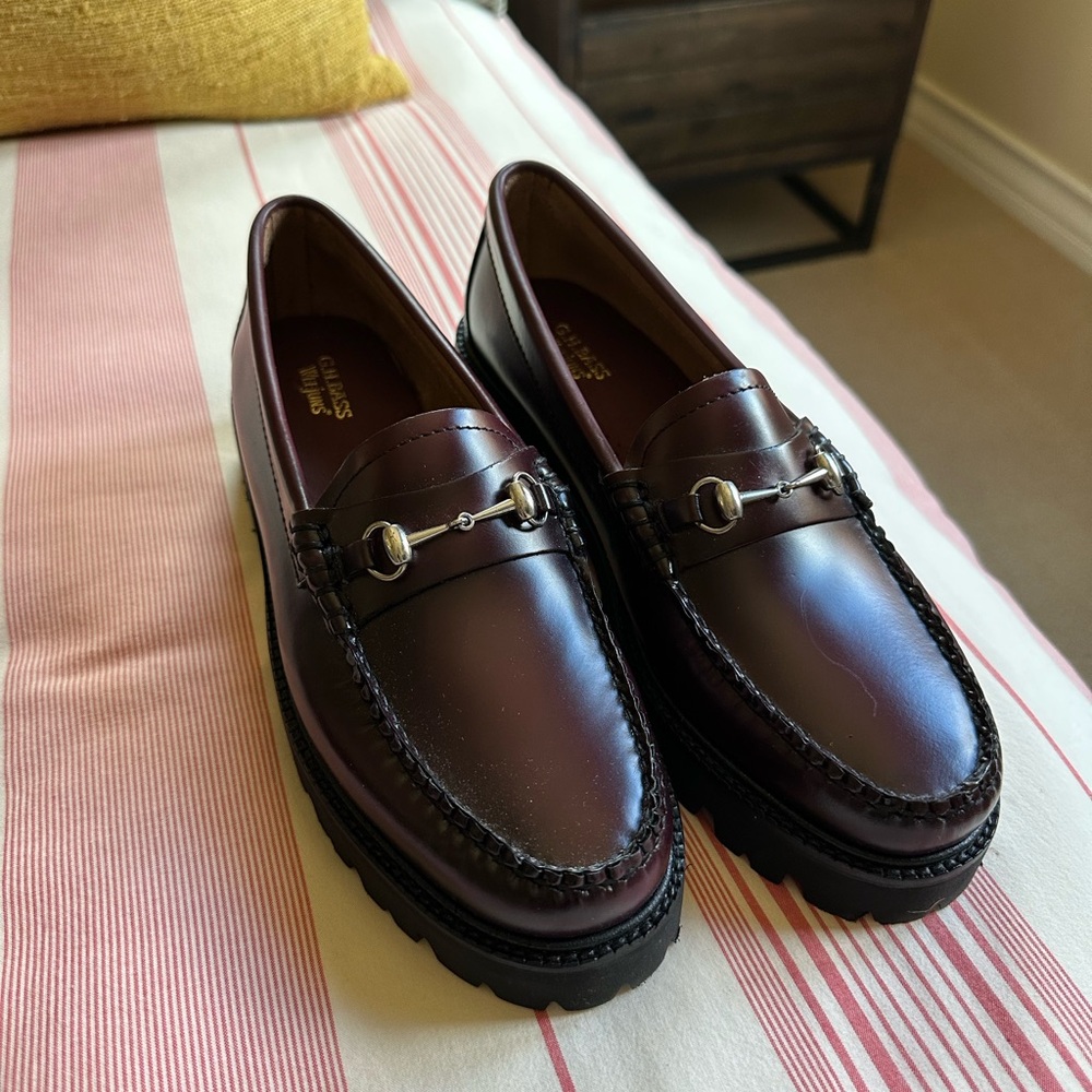 NWOT G.H. Bass Weejuns Women's Burgundy Loafers Never Worn - Picture 5 of 13